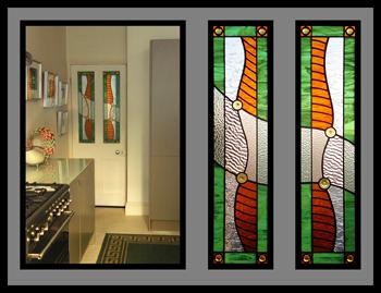 Contemporary Stained Glass - Kitchen door - Tim Gill